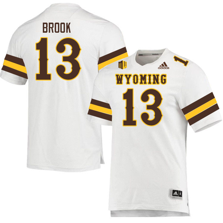 Wyoming Cowboys #13 Gage Brook College Football Jerseys Stitched Sale-White